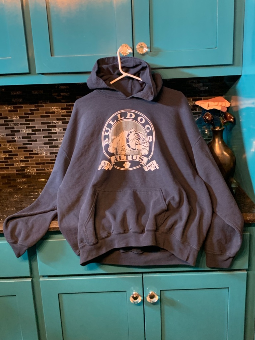 Bulldogs Altus Navy Blue Graphic Hoodie